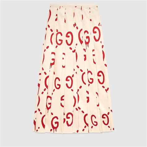 womens gucci skirt|Gucci swan skirt.